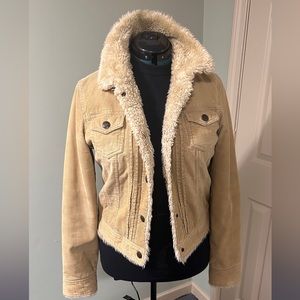 Vintage Abercrombie and fitch shearling corduroy women’s jacket